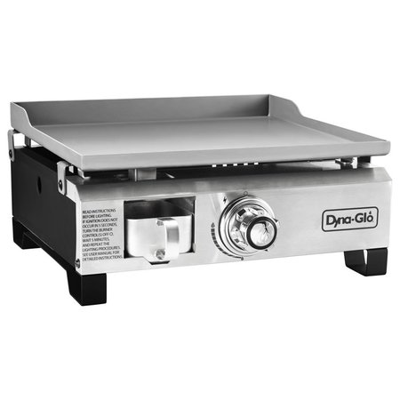 GHP GROUP Portable 18000 BTU Liquid Propane Gas Griddle - Stainless Steel DGLDGL260SNP-D